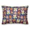 20" Navy Abstract Floral Pattern Spun Poly Pillow